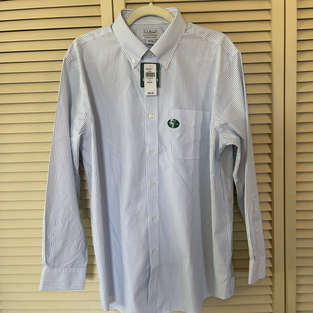 Men’s LL Bean long sleeved button down shirt